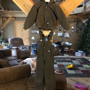 Boys snow bibs and jacket